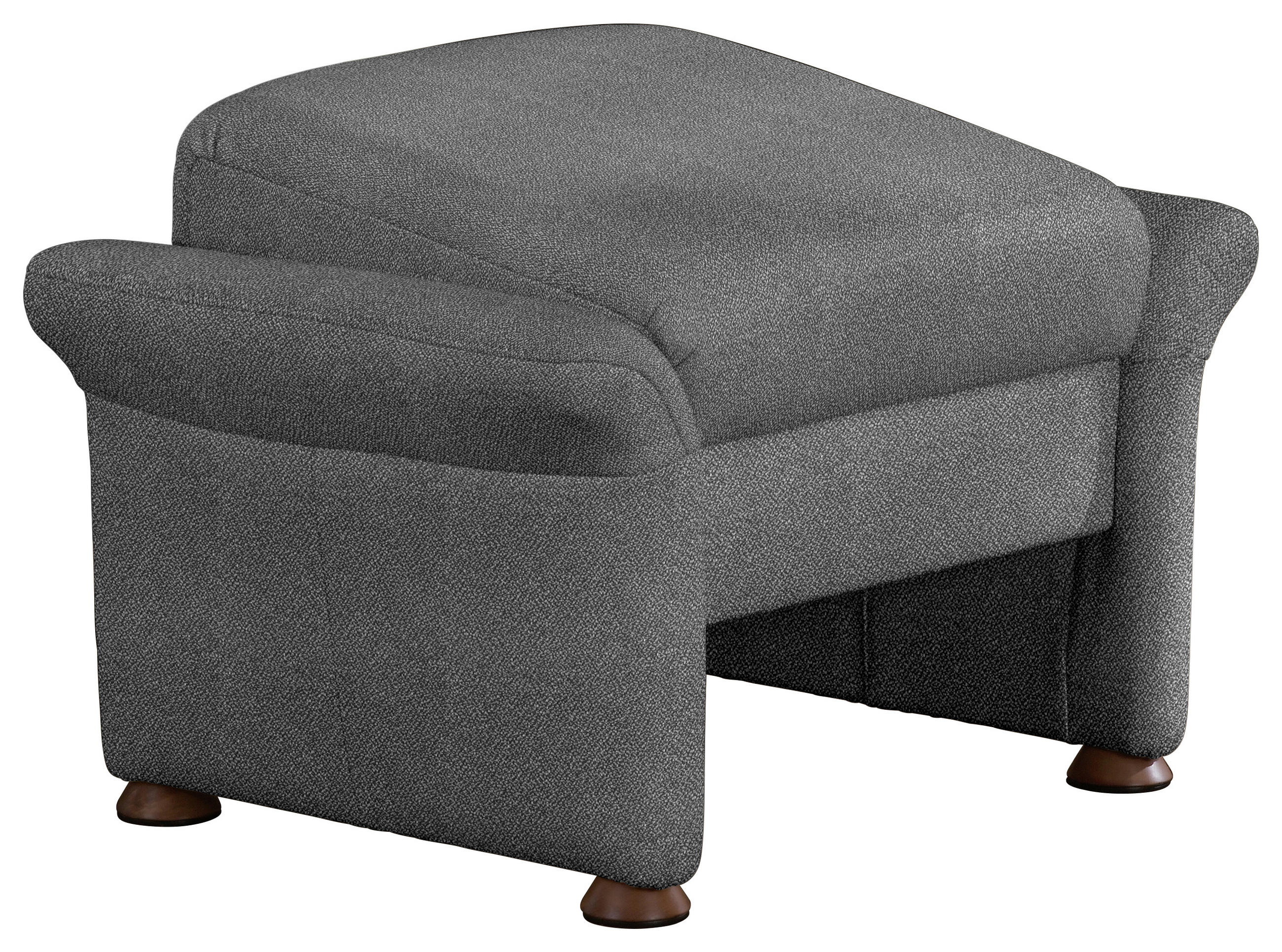 HOCKER Flachgewebe Dunkelgrau  - Dunkelgrau/Schwarz, Design, Kunststoff/Textil (79/41/57cm) - Himolla