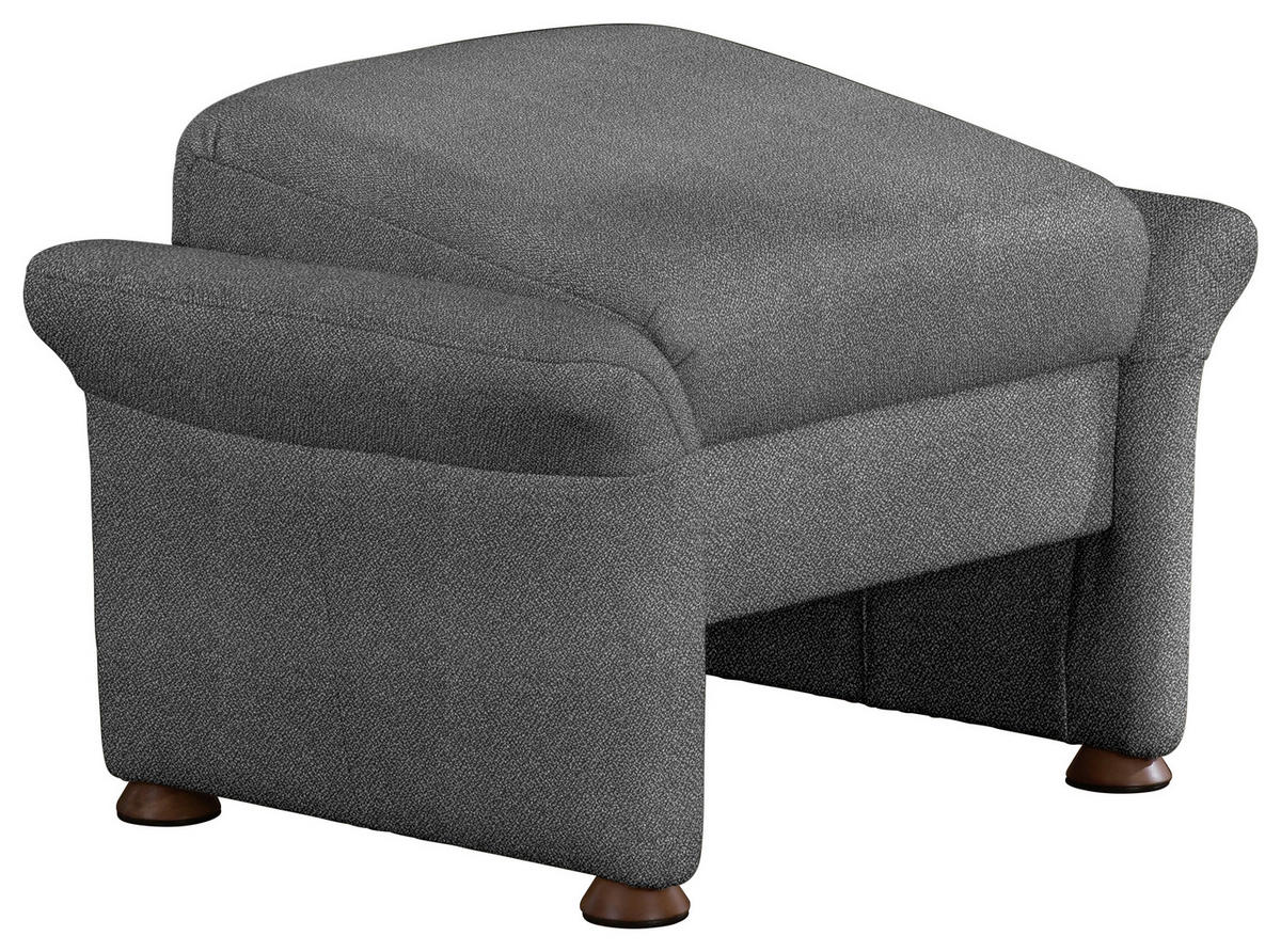 HOCKER in Textil Dunkelgrau  - Dunkelgrau/Schwarz, Design, Kunststoff/Textil (79/41/57cm) - Himolla