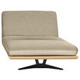 OTTOMANE Palermo in Webstoff Eichefarben, Beige  - Eichefarben/Beige, Design, Holz/Textil (114/92/165cm) - Dieter Knoll