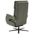 RELAXSESSEL in Leder Grau  - Schwarz/Grau, Design, Leder/Metall (70/117/85cm) - Dieter Knoll