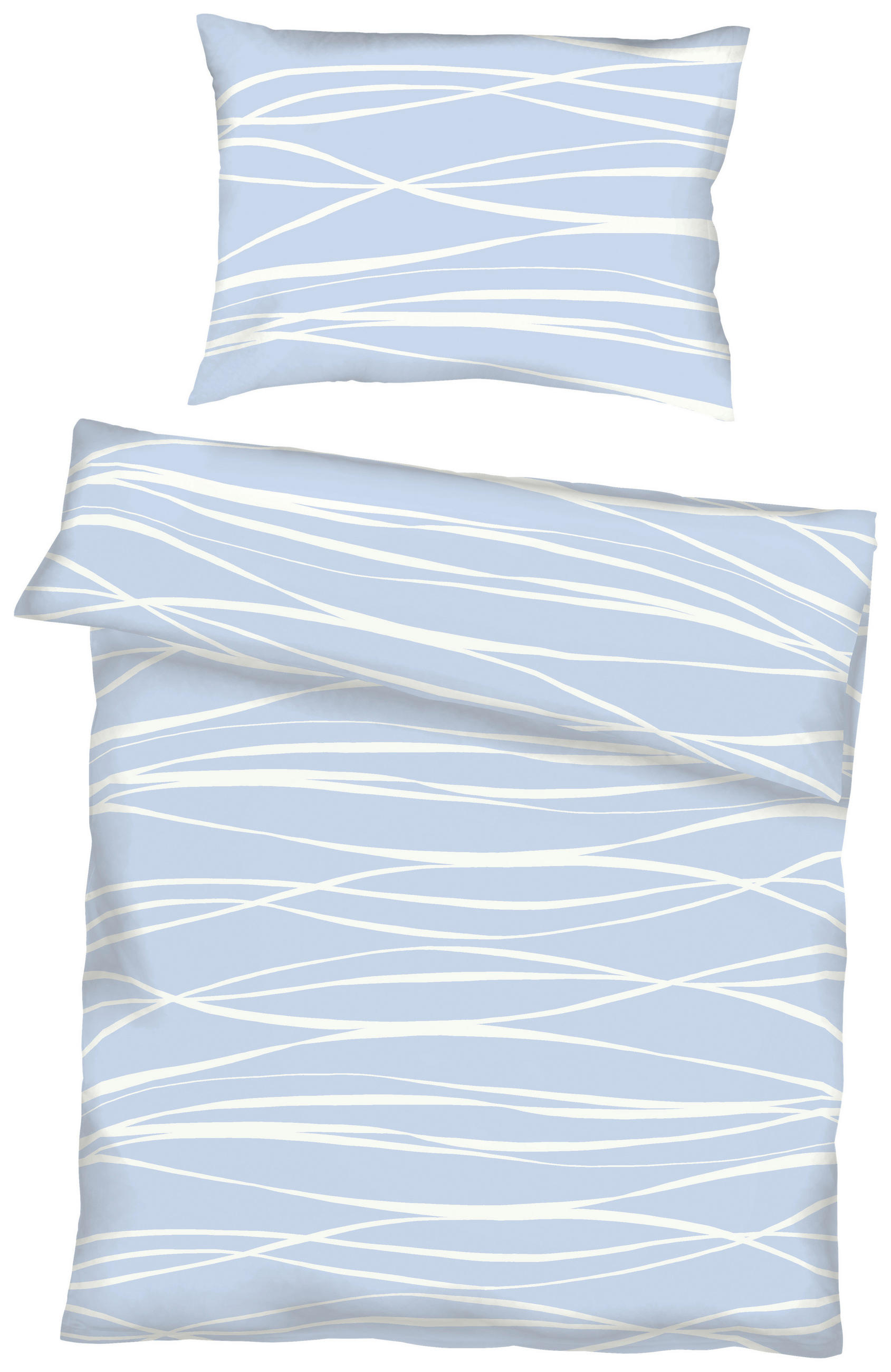 BETTWÄSCHE Satin 140/200 cm  - Hellblau, KONVENTIONELL, Textil (140/200cm) - Kaeppel