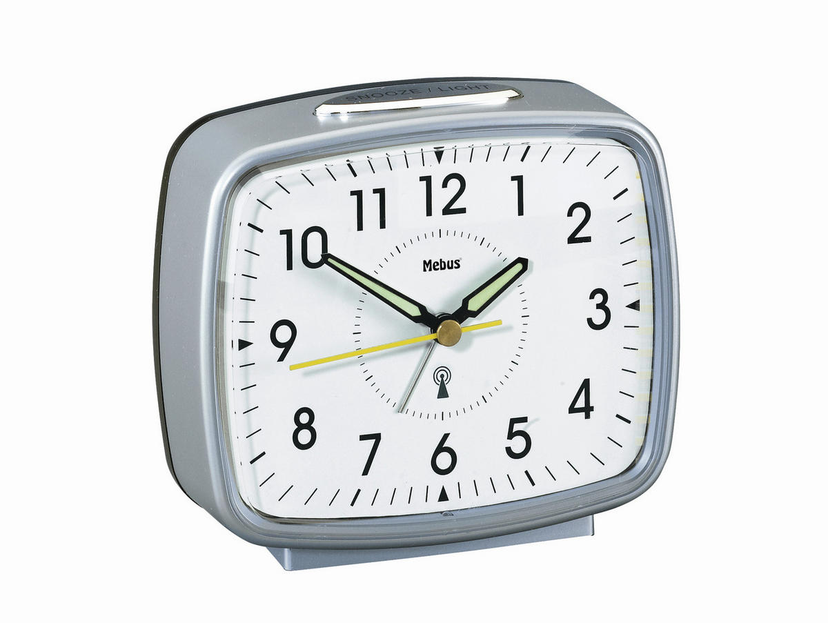 WECKER Silberfarben 10/11,5/5 cm  - Silberfarben, KONVENTIONELL, Kunststoff (10/11,5/5cm)