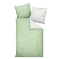 BETTWÄSCHE Seersucker 135/200 cm  - Weiß/Grün, Basics, Textil (135/200cm) - Janine