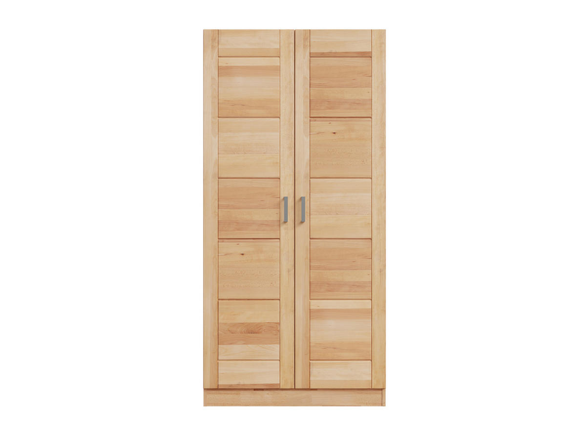 DREHTÜRENSCHRANK 102/205,5/60 cm,  in Buchefarben, 2 Tür(en)  - Chromfarben/Buchefarben, MODERN, Holz/Metall (102/205,5/60cm) - MID.YOU