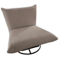 RELAXSESSEL in Textil Graubraun  - Graubraun/Schwarz, Design, Textil/Metall (100/78/96cm) - Livetastic