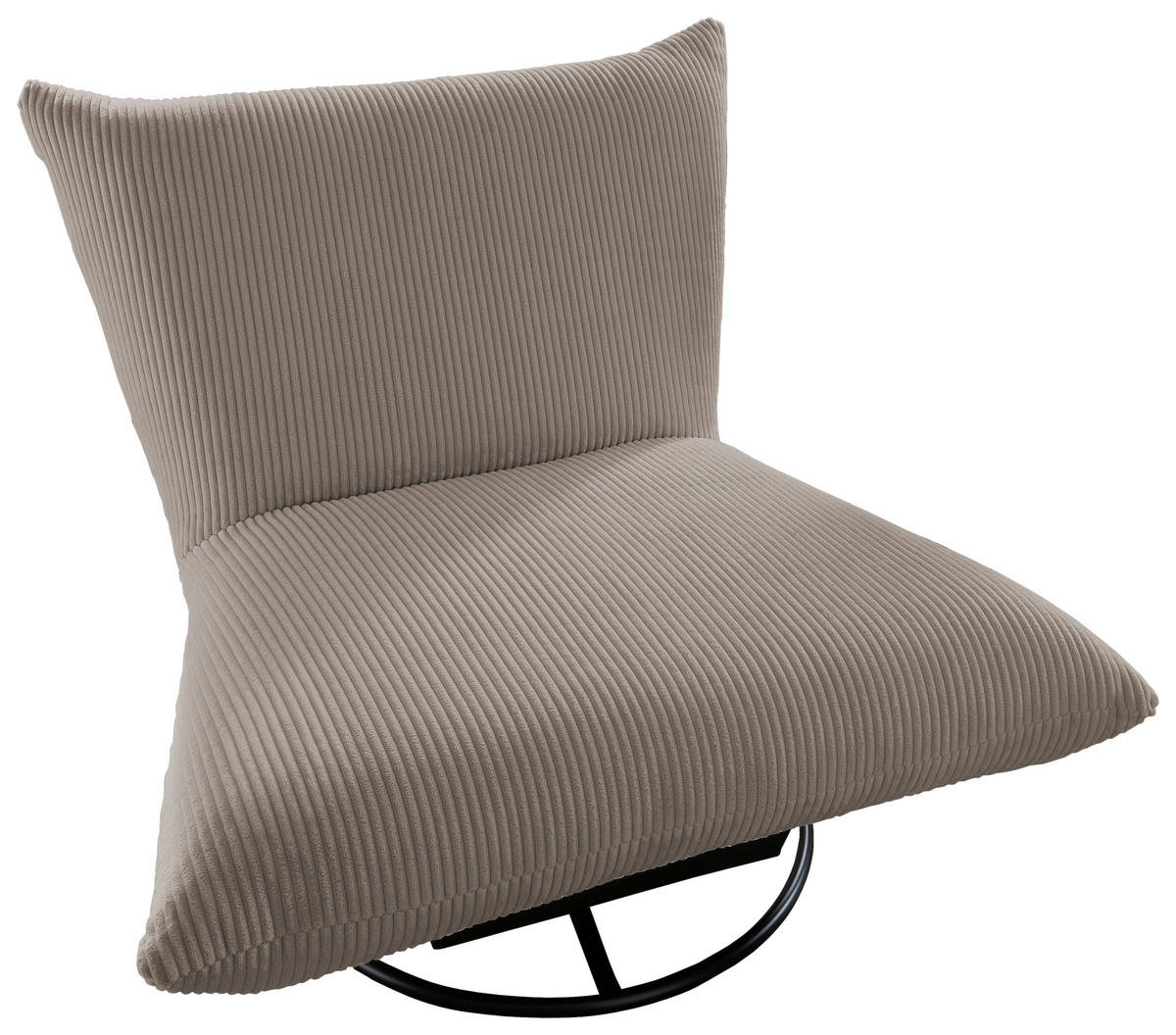 RELAXSESSEL in Textil Graubraun  - Graubraun/Schwarz, Design, Textil/Metall (100/78/96cm) - Livetastic