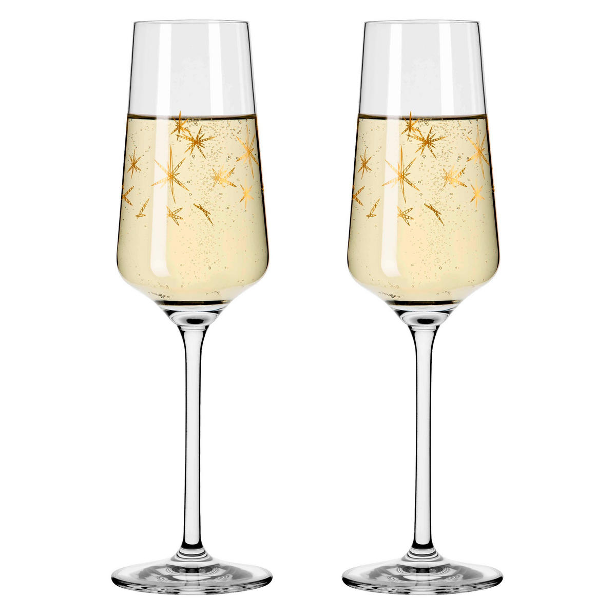 CHAMPAGNERGLAS Celebration Deluxe 230 ml 2-teilig  - Goldfarben, Glas (14,9/26,6/7,2cm) - Ritzenhoff
