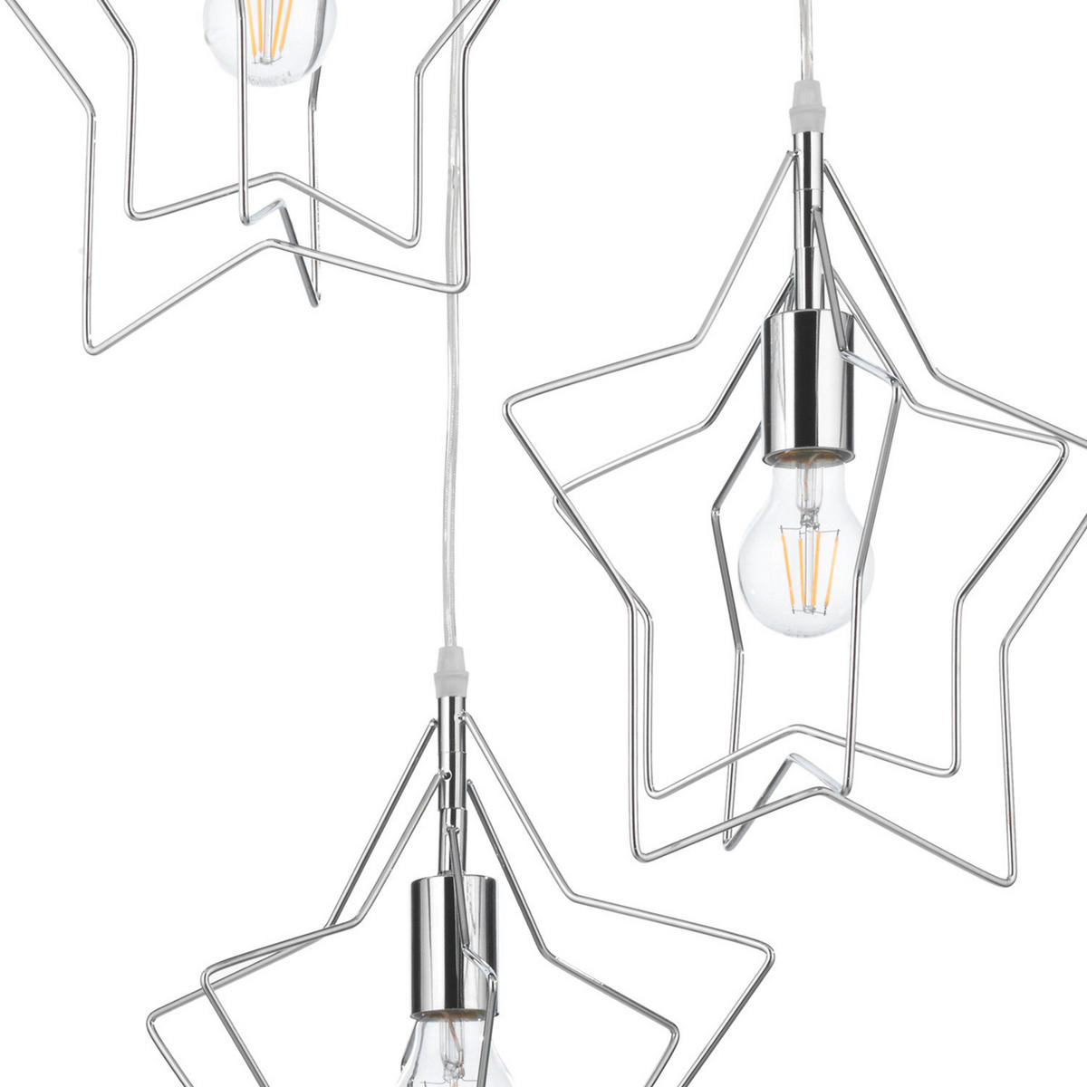 KINDERHÄNGELEUCHTE 38/120 cm   - Chromfarben, Design, Metall (38/120cm)