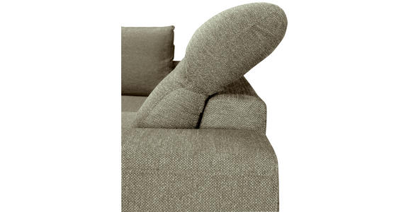 ECKSOFA Olivgrün Chenille - Schwarz/Olivgrün, KONVENTIONELL, Textil/Metall (185/240cm) - Carryhome