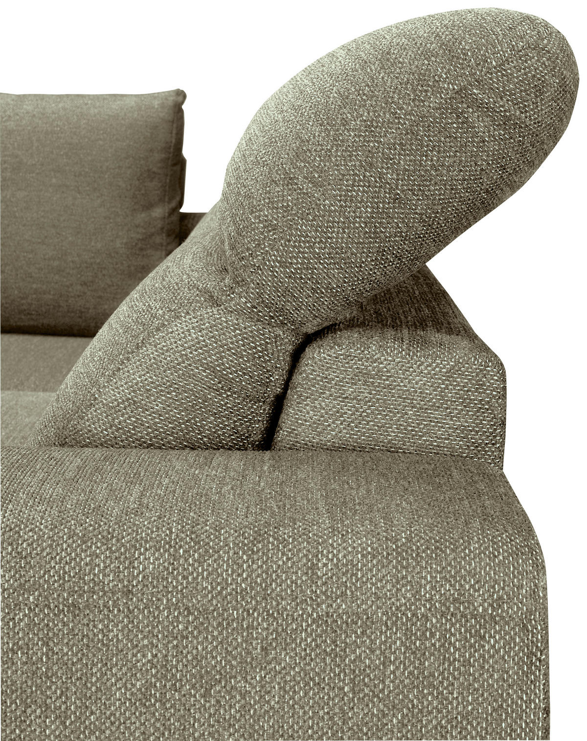 ECKSOFA Olivgrün Chenille  - Schwarz/Olivgrün, KONVENTIONELL, Textil/Metall (185/266cm) - Carryhome
