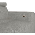 ECKSOFA Greige Chenille  - Greige/Schwarz, KONVENTIONELL, Textil/Metall (178/264cm) - Hom`in