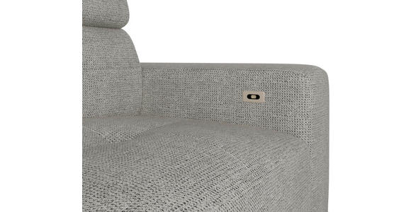 ECKSOFA Greige Chenille - Greige/Schwarz, KONVENTIONELL, Textil/Metall (178/264cm) - Hom`in
