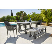 GARTENTISCH 200/100/75 cm - Anthrazit/Grau, MODERN, Kunststoff/Metall (200/100/75cm) - Amatio