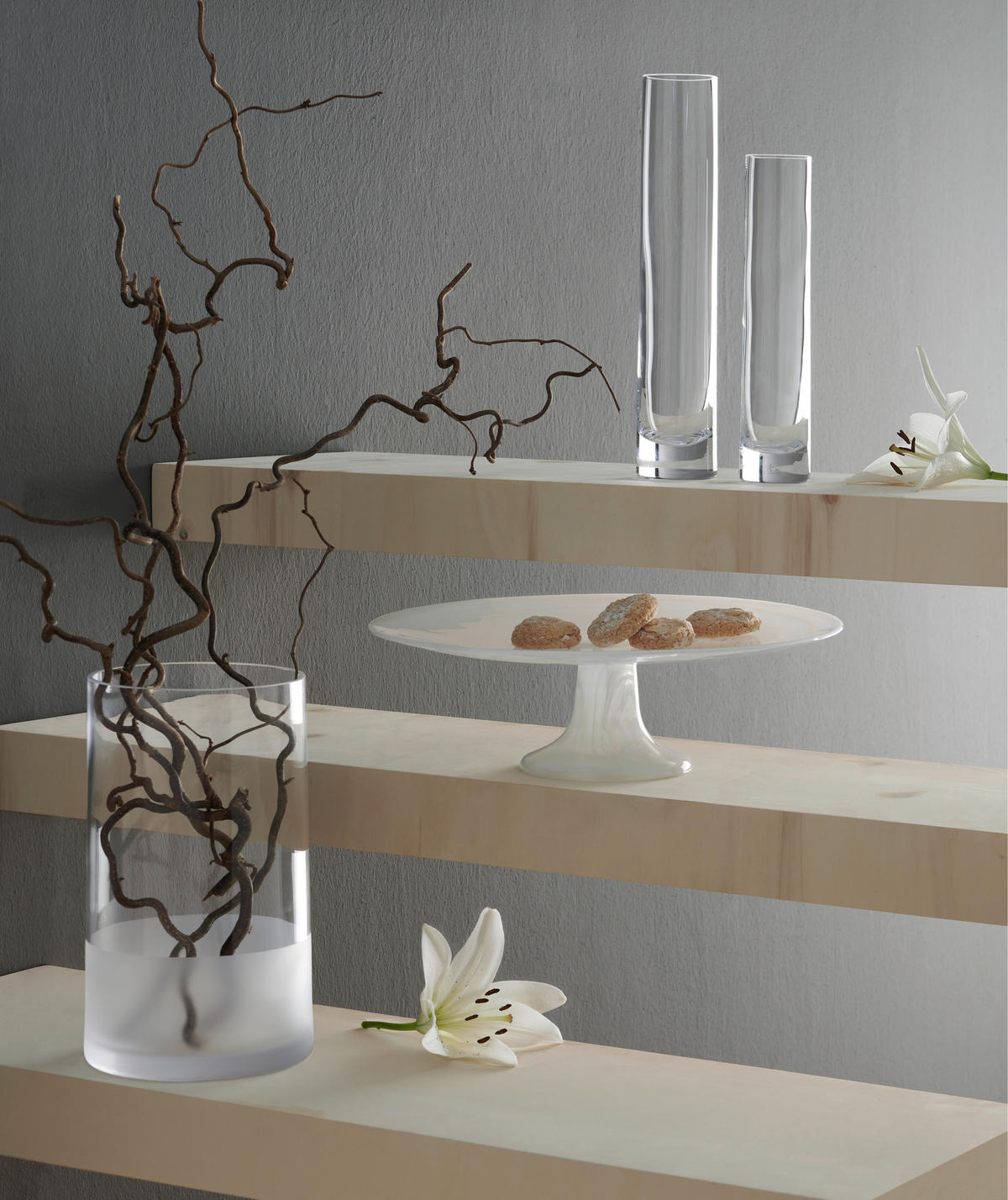 VÁZA, sklo, 30 cm - průhledné, Basics, sklo (6,3/30/6,3cm) - Leonardo