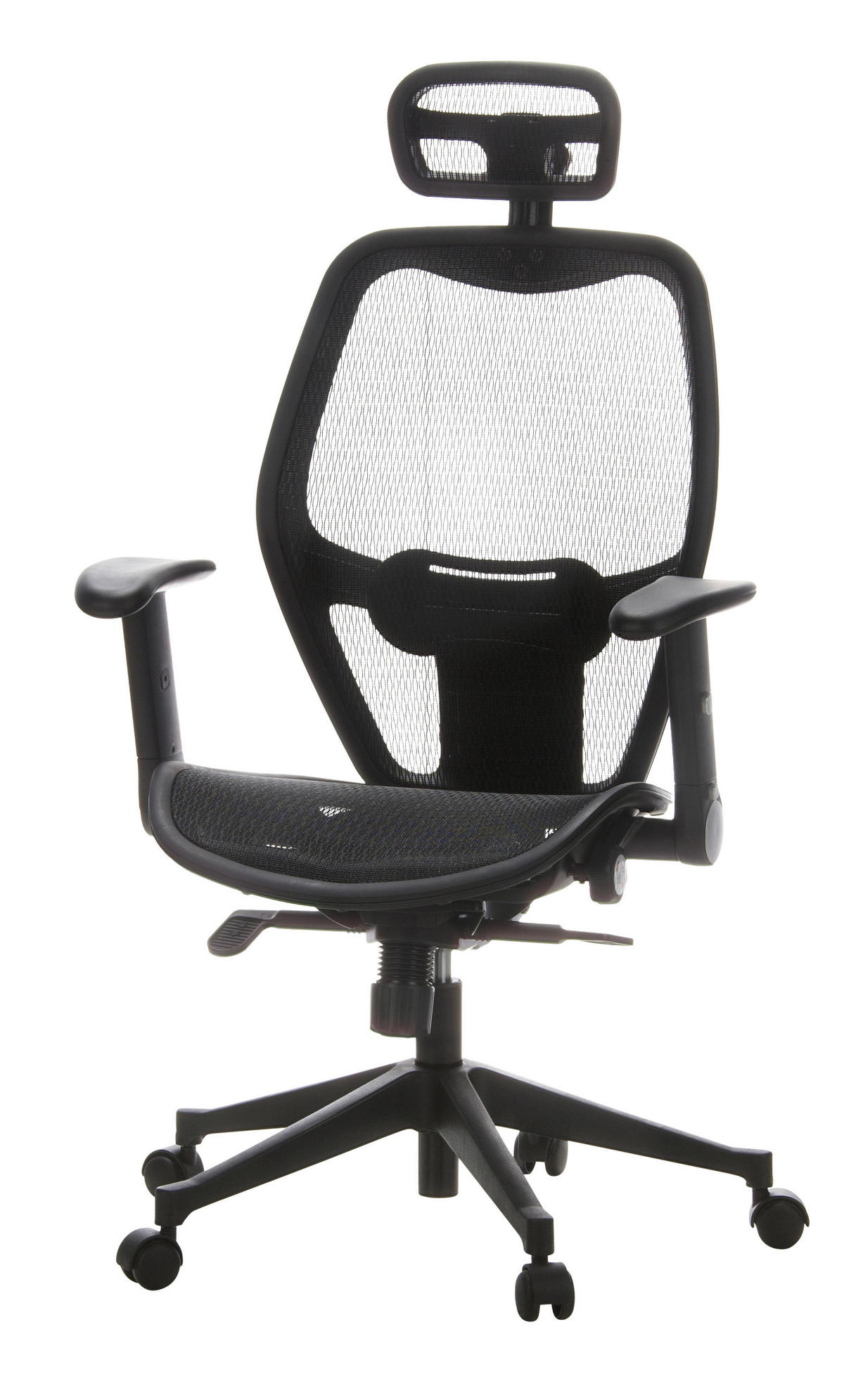 DREHSTUHL Netzbespannung Schwarz  - Schwarz, Basics, Kunststoff/Textil (59/117/48cm) - MID.YOU