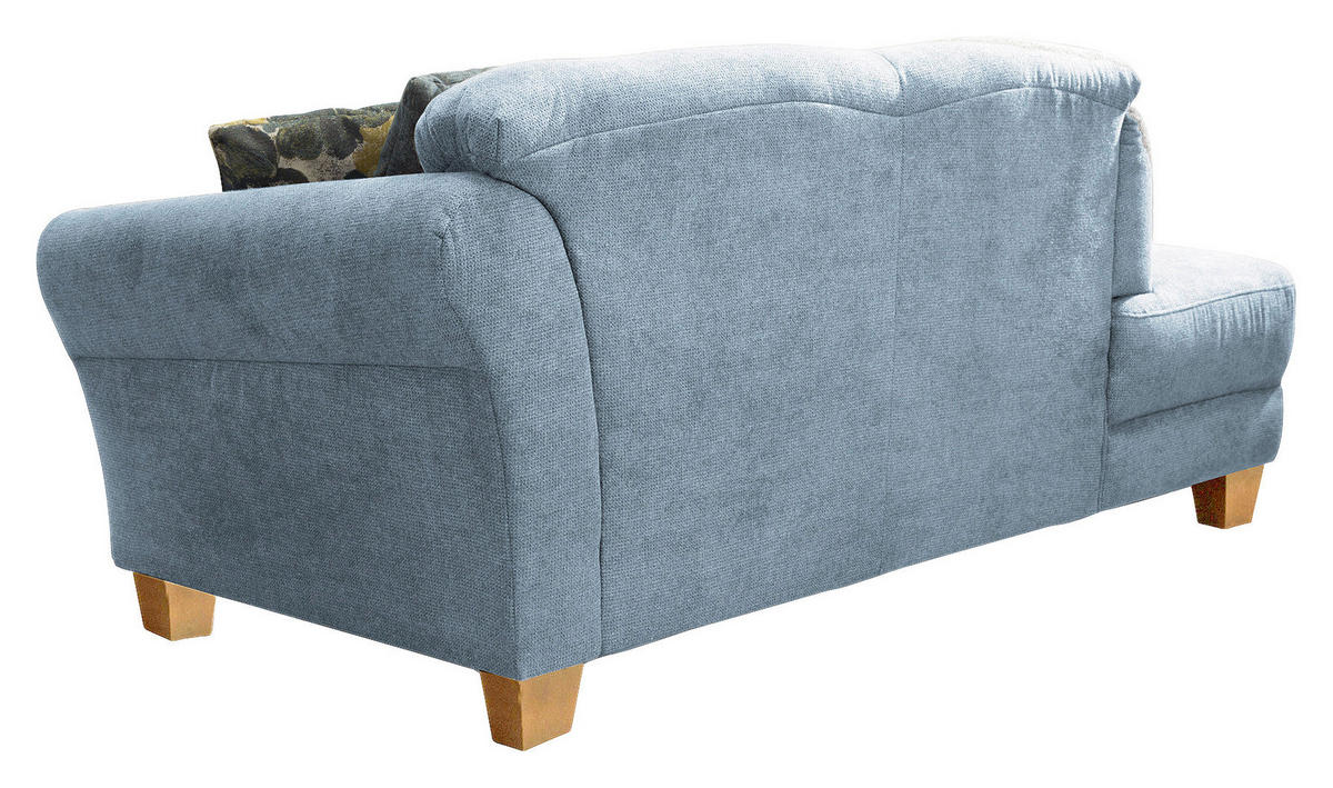 RÉCAMIERE in Flachgewebe Hellblau  - Naturfarben/Hellblau, Konventionell, Holz/Textil (194/84/91cm) - Sit & More