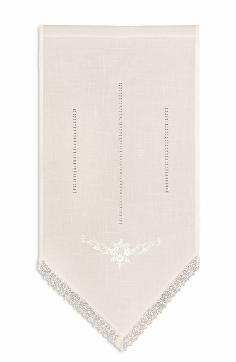 BÄNDCHENROLLO  halbtransparent  120/60 cm    - Perlmutt, KONVENTIONELL, Textil (120/60cm)