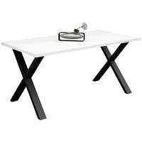 ESSTISCH in Metall, Holzwerkstoff 140/90/78 cm   - Schwarz/Weiß, MODERN, Holzwerkstoff/Metall (140/90/78cm) - Livetastic