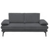 2,5-SITZER in Velours Silberfarben  - Beige/Silberfarben, Design, Textil/Metall (196/89/104cm) - Dieter Knoll