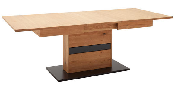 ESSTISCH in Holz, Holzwerkstoff, Metall 180-230/100/77 cm  - Wildeiche/Anthrazit, Natur, Holz/Holzwerkstoff (180-230/100/77cm) - Linea Natura