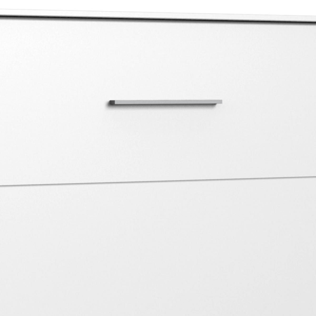 POSTELJA V OMARI   x  , leseni material  - bela, Konvencionalno, kovina/leseni material (120/200cm) - MID.YOU