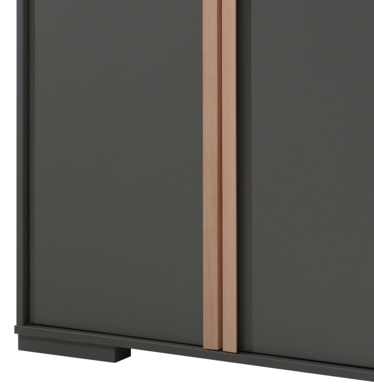 DREHTÜRENSCHRANK 3-türig Anthrazit  - Anthrazit/Buchefarben, MODERN, Holz/Holzwerkstoff (145,6/195,2/56cm) - MID.YOU