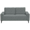 2-SITZER-SOFA in Flachgewebe Grau  - Schwarz/Grau, Design, Textil/Metall (178/86/97cm) - Hom`in