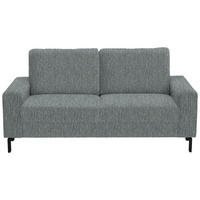 2-SITZER-SOFA in Flachgewebe Grau  - Schwarz/Grau, Design, Textil/Metall (178/86/97cm) - Hom`in
