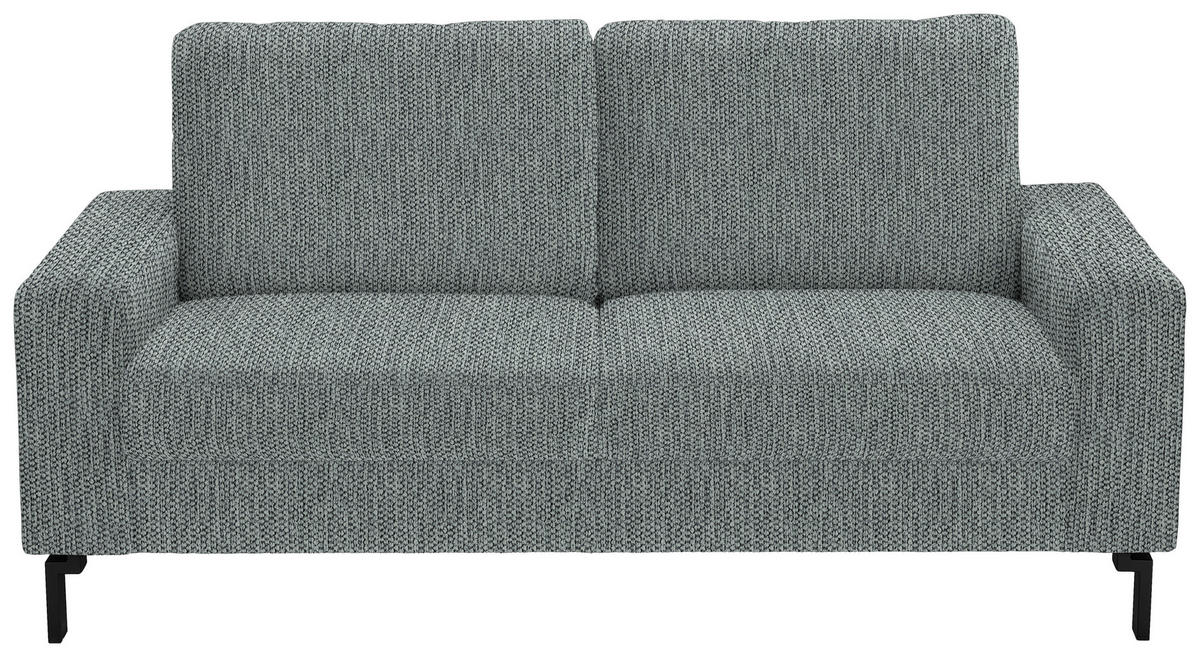 2-SITZER-SOFA in Flachgewebe Grau  - Schwarz/Grau, Design, Textil/Metall (178/86/97cm) - Hom`in