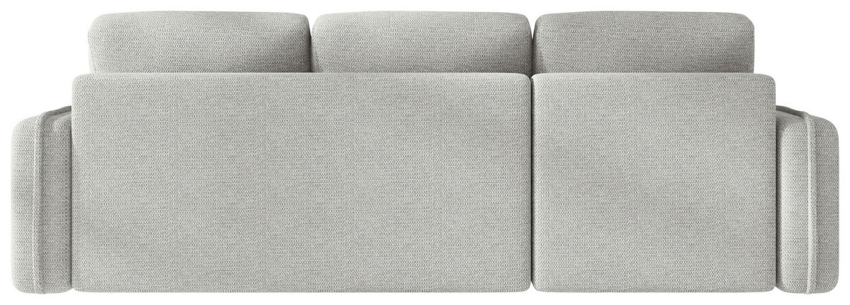 ECKSOFA  in Flachgewebe Hellgrau  - Hellgrau/Schwarz, MODERN, Kunststoff/Textil (142/240cm) - Carryhome