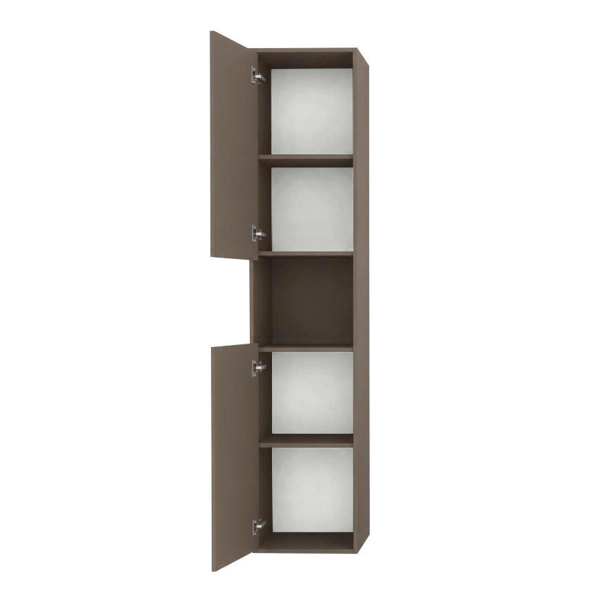 HOCHSCHRANK 42/197/33 cm  - Schwarz/Cappuccino, Trend, Holzwerkstoff/Kunststoff (42/197/33cm) - MID.YOU