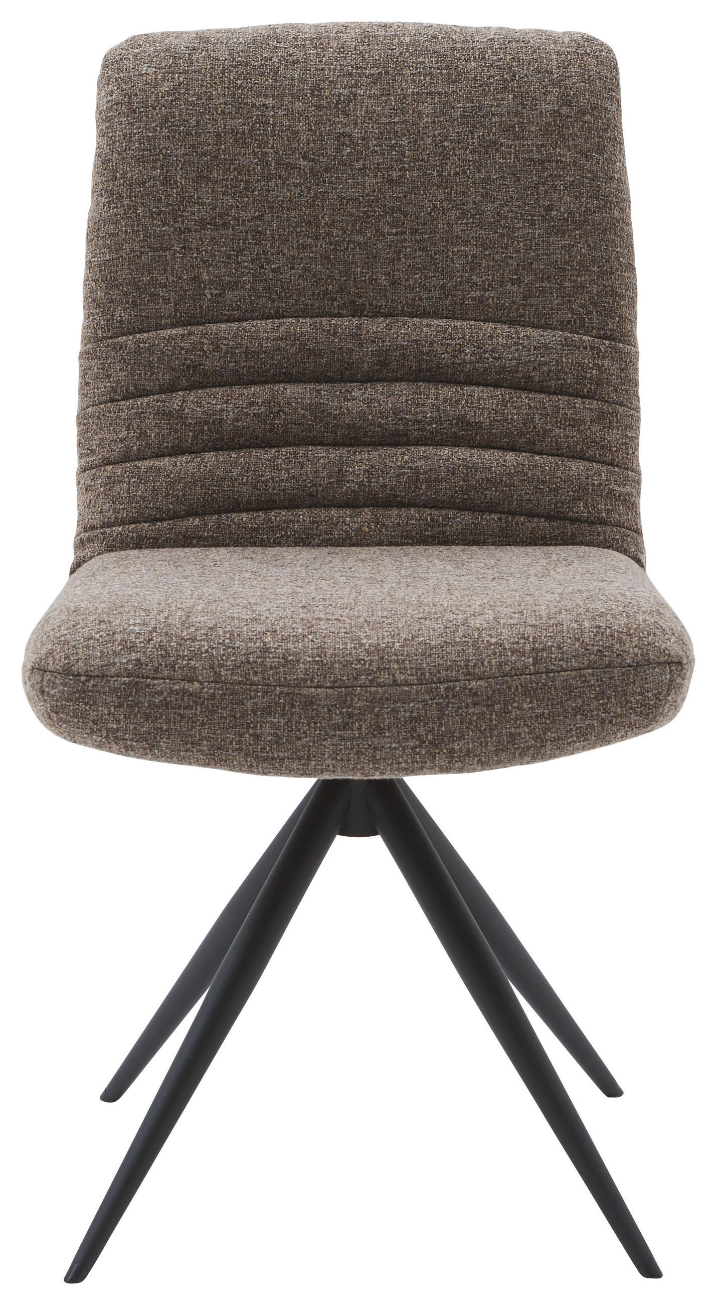 STUHL - Dunkelbraun/Graubraun, Design, Textil/Metall (50/93/69cm) - Dieter Knoll