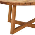 COUCHTISCH Eiche massiv 80/80/40 cm rund Eichefarben  - Eichefarben, Trend, Holz (80/80/40cm) - Linea Natura