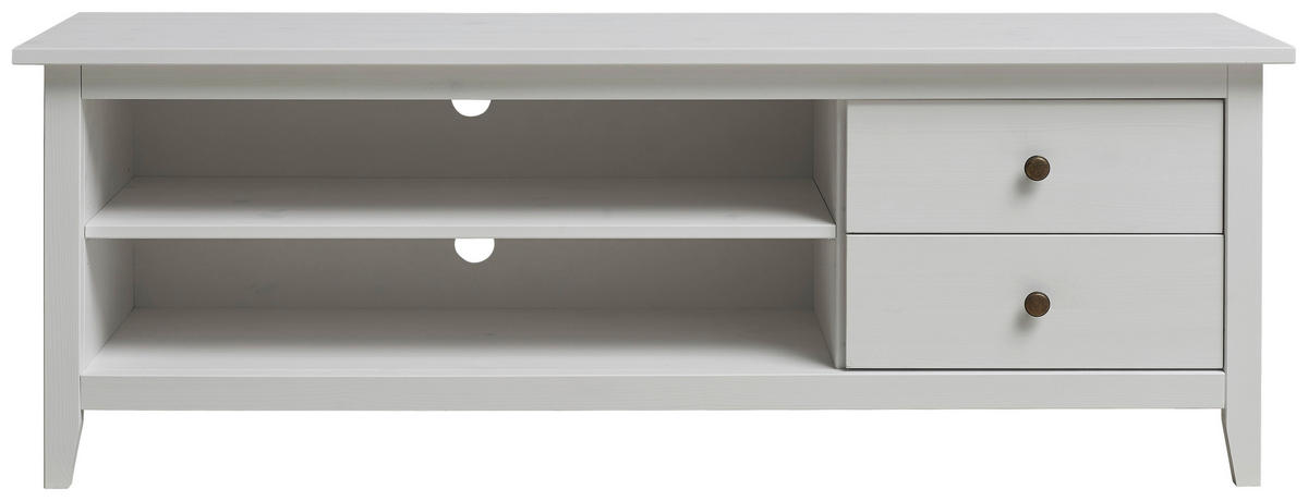 LOWBOARD  144/51/40 cm 2 Schublade(n) Beimöbel erhältlich, stehend  - Anthrazit/Weiß, Natur, Holz/Metall (144/51/40cm) - Linea Natura