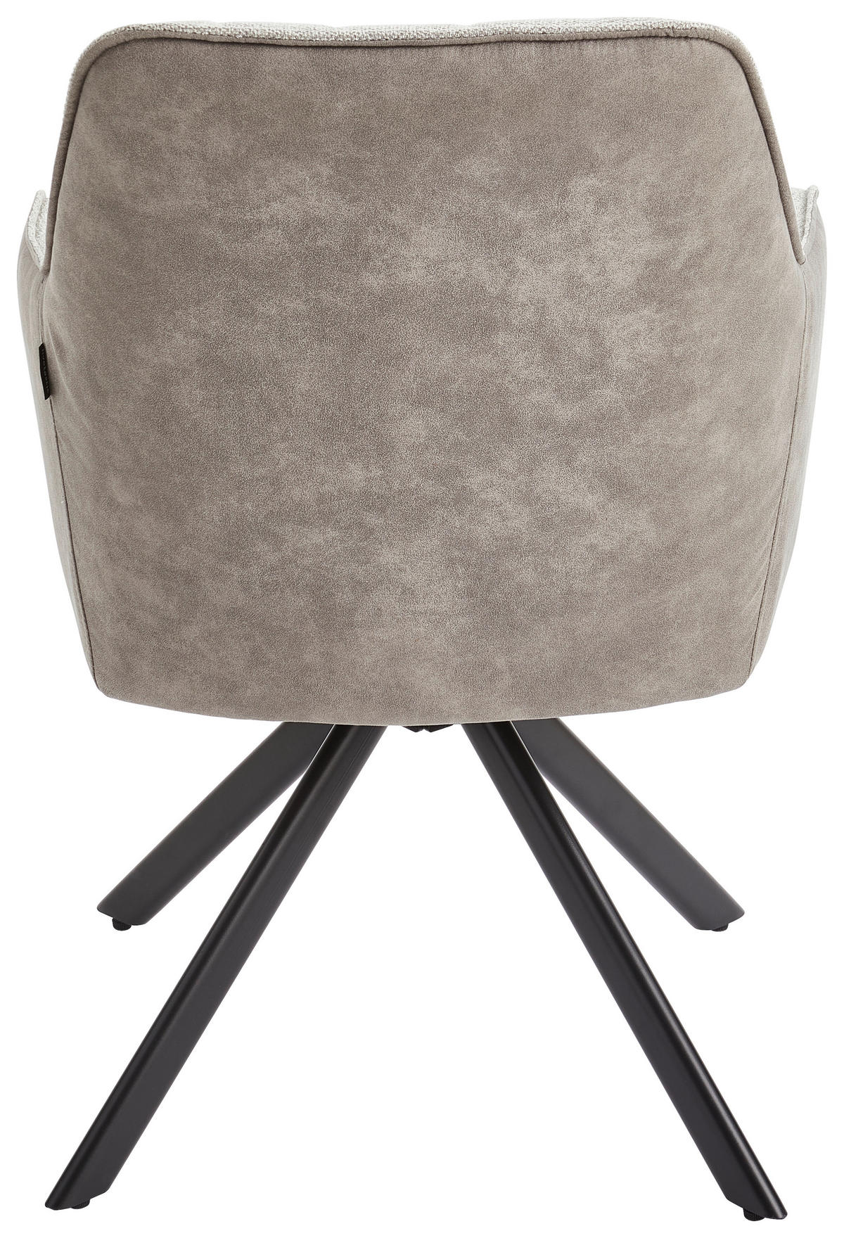 ARMLEHNSTUHL  in Eisen Webstoff, Leinenoptik  - Beige/Schwarz, MODERN, Holz/Textil (60/87/65cm) - Livetastic