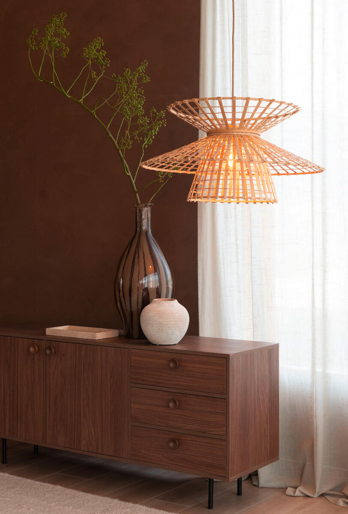 HÄNGELEUCHTE Good & Mojo 57/27 cm   - Naturfarben, Basics, Naturmaterialien (57/27cm) - Good & Mojo