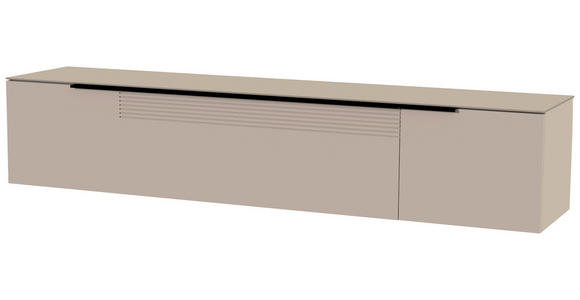 LOWBOARD  in 210/41/45 cm  - Sandfarben/Schwarz, Design, Glas/Holzwerkstoff (210/41/45cm) - Moderano