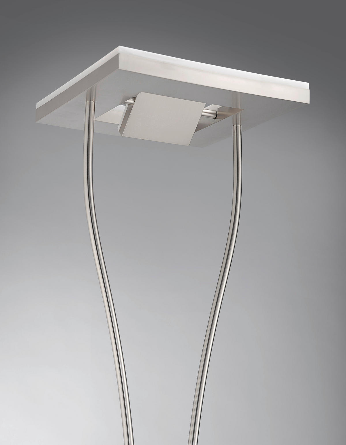 STEHLEUCHTE 57/57/197,5 cm    - Nickelfarben, Design, Metall (57/57/197,5cm)