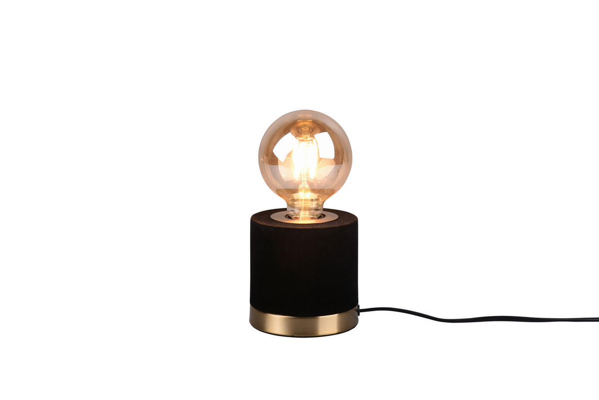 STONA LAMPA - zlatna/crna, Osnovno, metal/tekstil (11/11cm)