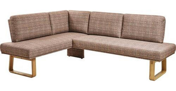 ECKBANK 174/280 cm  in Orange, Eichefarben  - Eichefarben/Orange, Design, Holz/Textil (174/280cm) - Dieter Knoll