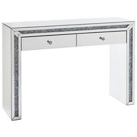 KONZOLOVÝ STOLEK, barvy stříbra, 120/35/81 cm - barvy stříbra, Lifestyle, kov/kompozitní dřevo (120/35/81cm) - Xora