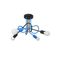 KINDERDECKENLEUCHTE 47/47/30 cm   - Blau/Schwarz, LIFESTYLE, Metall (47/47/30cm)