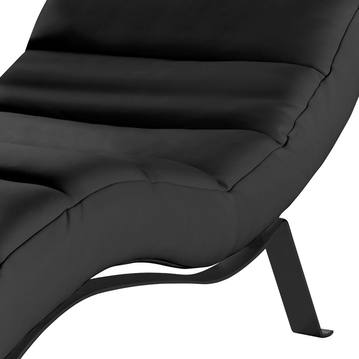 RELAXLIEGE SWING Mikrofaser Schwarz  - Schwarz, Design, Textil/Metall (65/65-95/171cm) - Livetastic