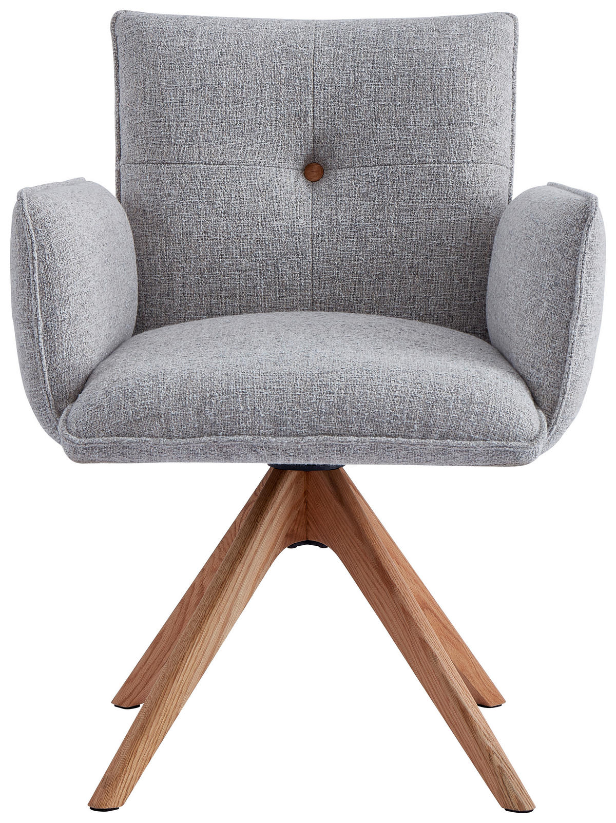 ARMLEHNSTUHL  in Webstoff  - Taupe/Eichefarben, Design, Holz/Textil (63/63/82cm) - Novel