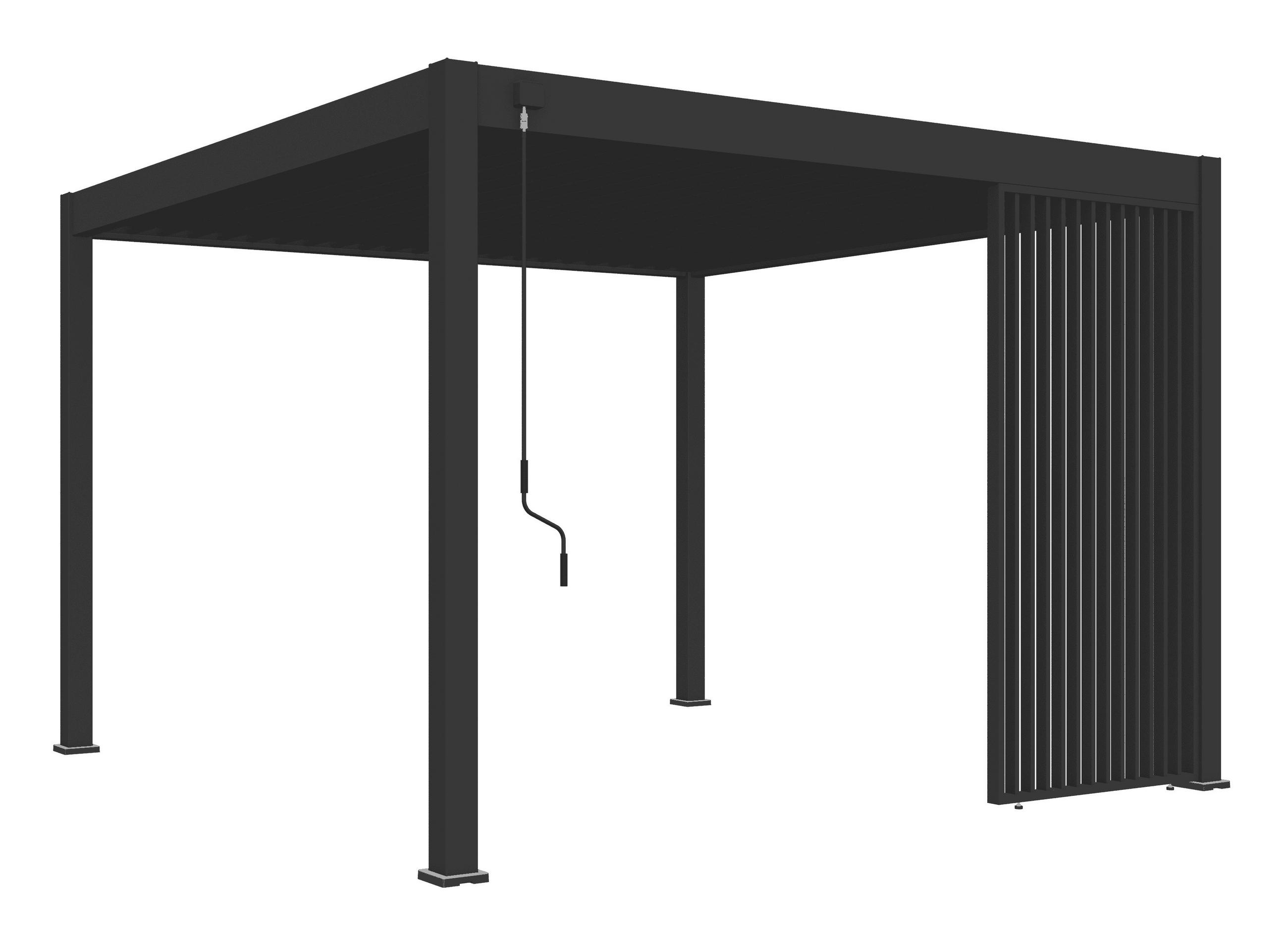PERGOLA-SEITENTEIL - Anthrazit, Basics, Metall (123/235/10cm) - Gardenson