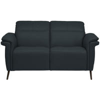 2-SITZER-SOFA  in Echtleder Dunkelblau   - Schwarz/Dunkelblau, Design, Leder/Metall (162/79/104cm) - Belluti