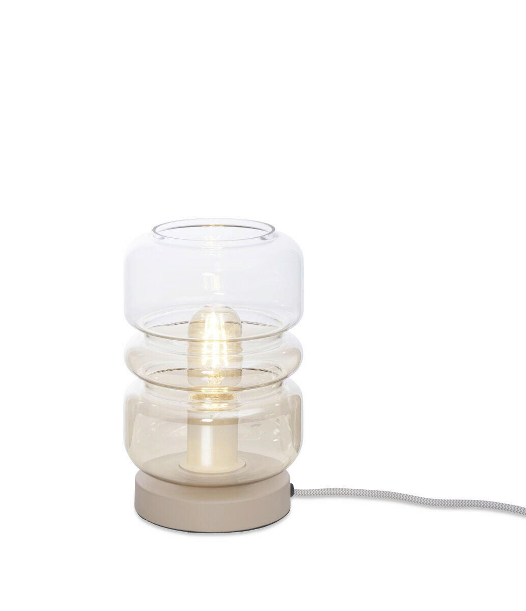 STOLNÁ LAMPA, nástenný stmievač, E27, 15/23 cm  - jantárová, Trend, sklo (15/23cm) - It's about Romi