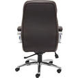 CHEFSESSEL Lederlook, Netz Braun  - Braun, KONVENTIONELL, Textil/Metall (75/107-117/75cm) - Cantus