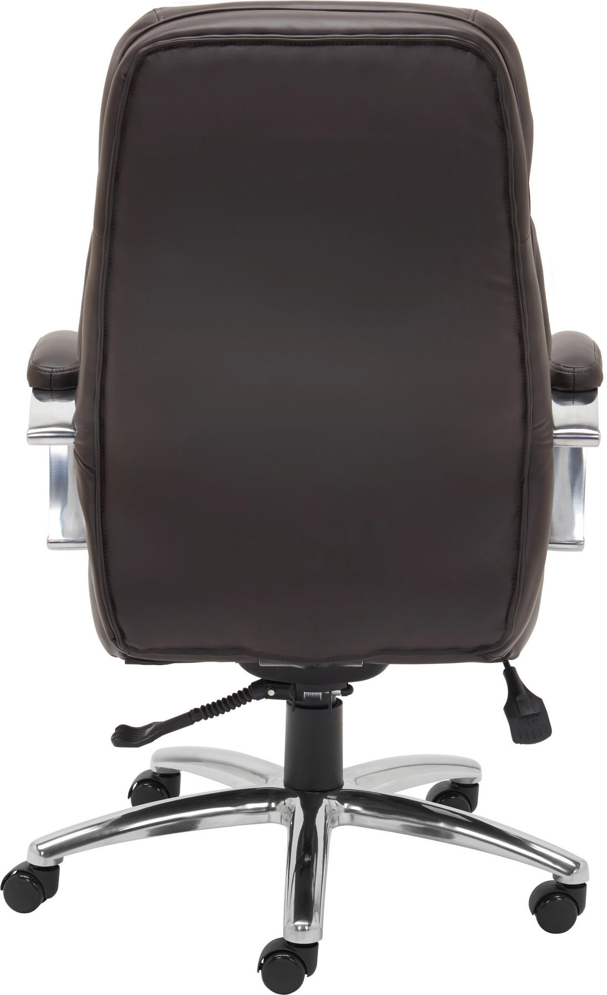 CHEFSESSEL Lederlook, Netz Braun  - Braun, KONVENTIONELL, Textil/Metall (75/107-117/75cm) - Cantus