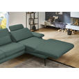 ECKSOFA in Echtleder Opal  310/180 cm  - Opal/Schwarz, Design, Leder/Metall (310/180cm) - Dieter Knoll